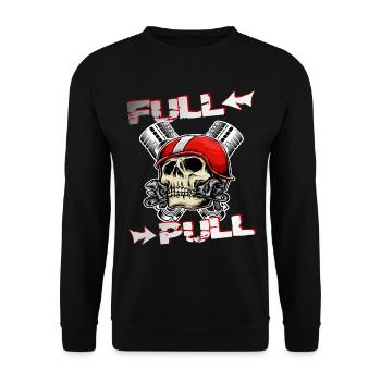 Tractor pulling - Unisex Sweatshirt - black - Front - Alina (178cm) & Michal (187cm)
