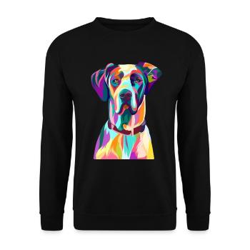 Great Dane Dog - Unisex Sweatshirt - black - Front - Alina (178cm) & Michal (187cm)
