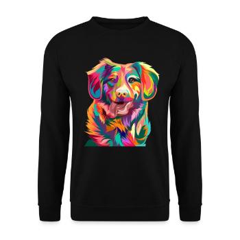 Artistic dog dog - Unisex Sweatshirt - black - Front - Alina (178cm) & Michal (187cm)