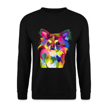 Chihuahua chien - Sweat-shirt Unisexe - noir - Devant - Alina (178cm) & Michal (187cm)