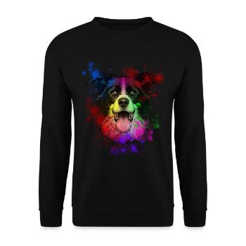 Australian Shepherd - Sweat-shirt Unisexe - noir - Devant - Alina (178cm) & Michal (187cm)