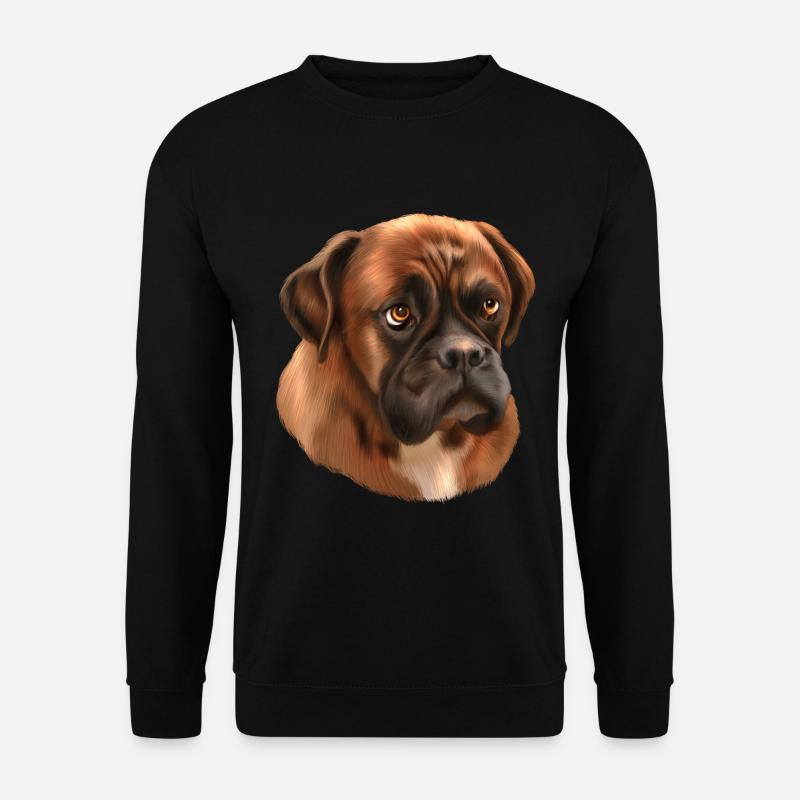 Boxer Hund Hunderasse Geschenk - Unisex Pullover - Schwarz