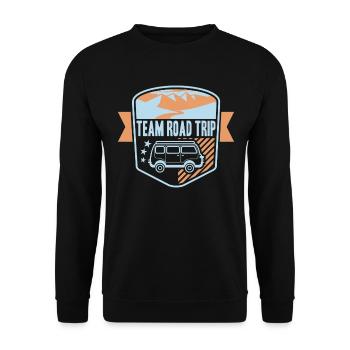 Funny road trip vacation trip trip gift - Unisex Sweatshirt - black - Front - Alina (178cm) & Michal (187cm)