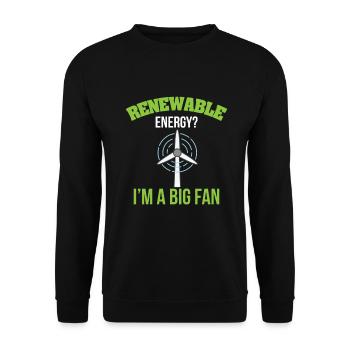 Énergie renouvelable - Sweat-shirt Unisexe - noir - Devant - Alina (178cm) & Michal (187cm)
