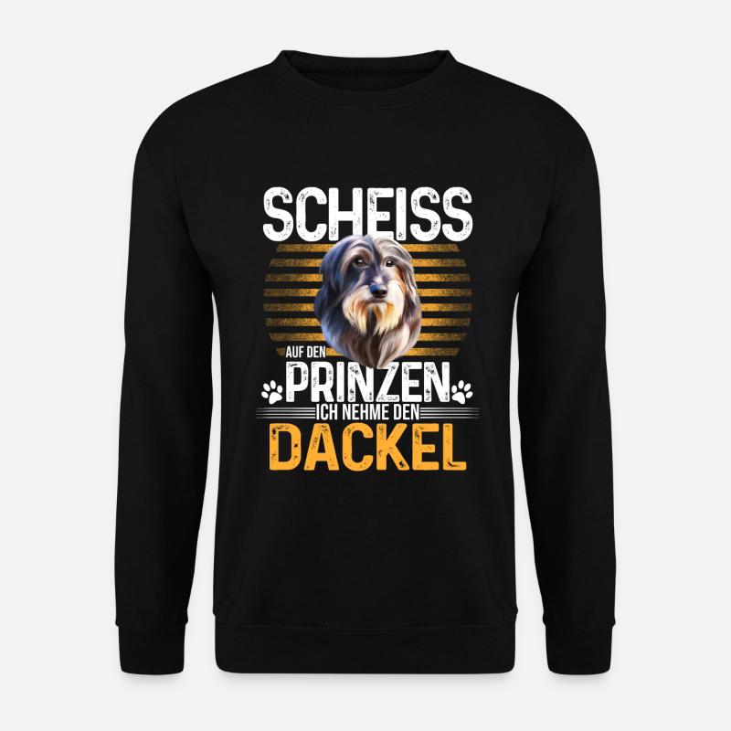 Dackel Dachshund Rauhaardackel - Unisex Pullover - Schwarz