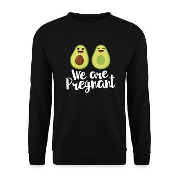 Pregnancy Annoucement - Unisex Sweatshirt - black - Front - Alina (178cm) & Michal (187cm)