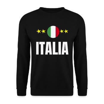 Italia Love Country Love Gift Idea Cool Design - Unisex Pullover - Schwarz - Vorne - Alina (178cm) & Michal (187cm)