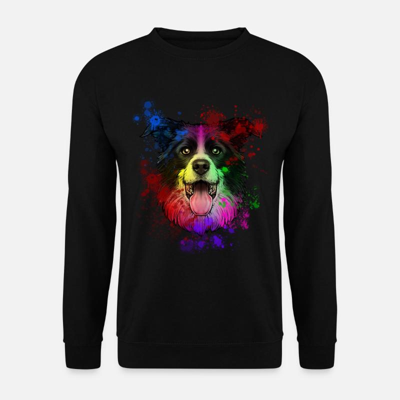 Border Collie Hund Hunderasse - Unisex Pullover - Schwarz