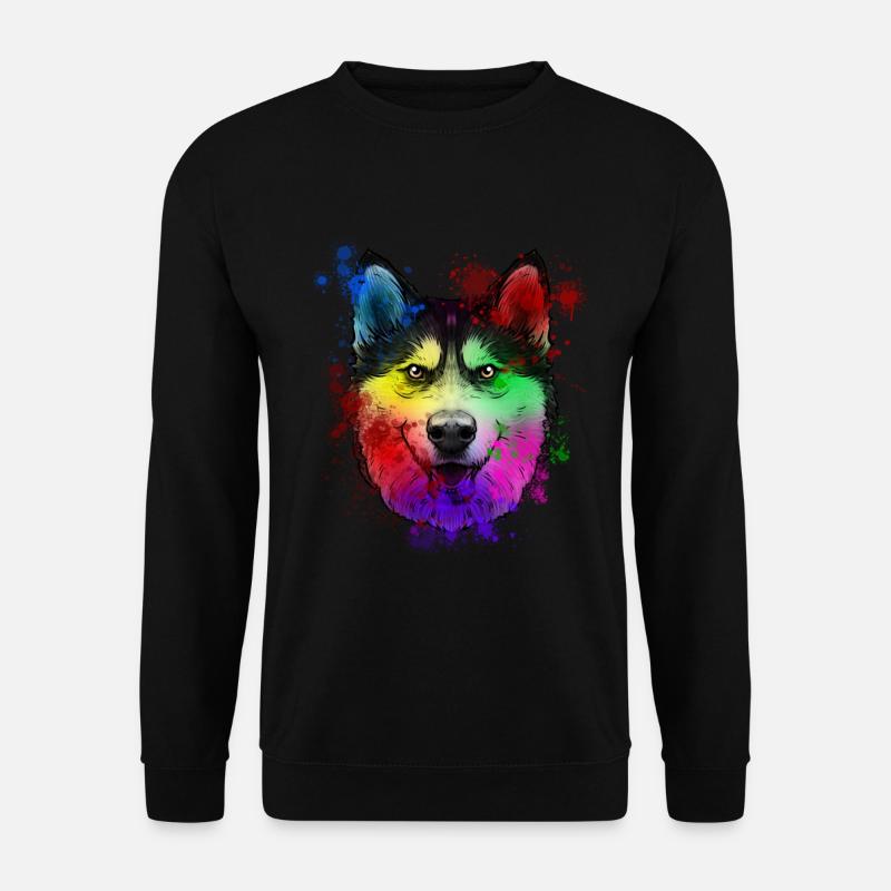 Sibirischer Husky Hund - Unisex Pullover - Schwarz