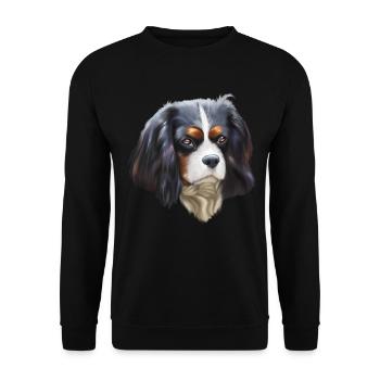 King Cavalier dog - Unisex Sweatshirt - black - Front - Alina (178cm) & Michal (187cm)