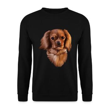 King Cavalier dog - Unisex Sweatshirt - black - Front - Alina (178cm) & Michal (187cm)