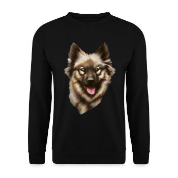 Eurasian dog - Unisex Sweatshirt - black - Front - Alina (178cm) & Michal (187cm)