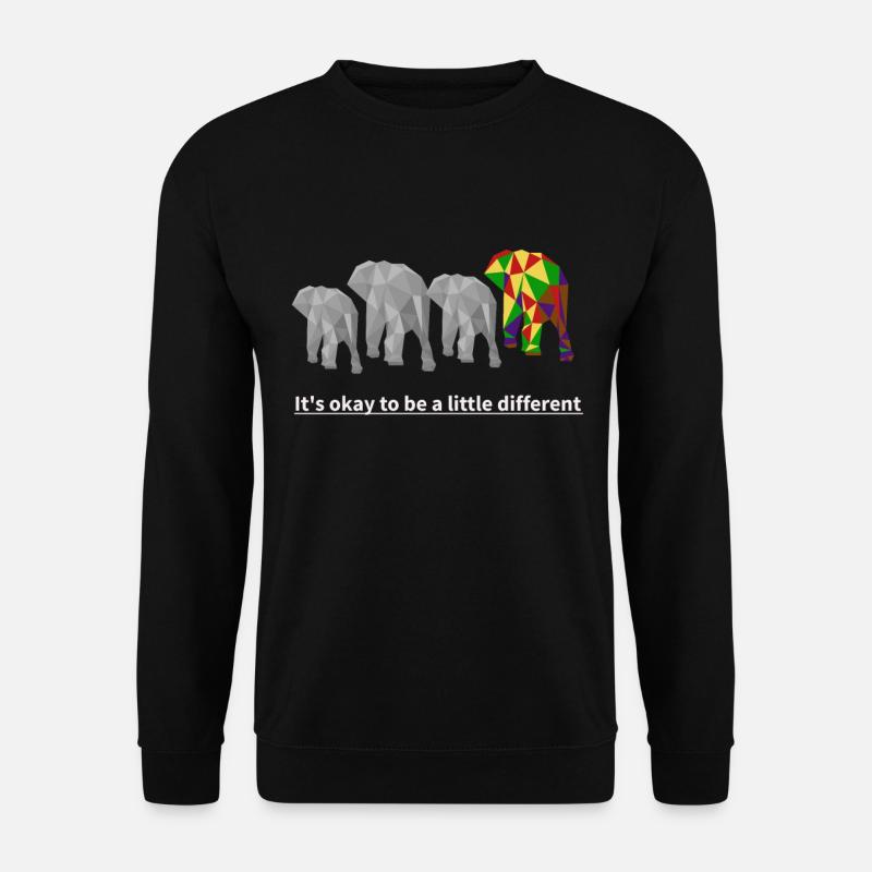 Elefanten T-Shirt It's Ok To Be A Little Different - Unisex Pullover - Schwarz