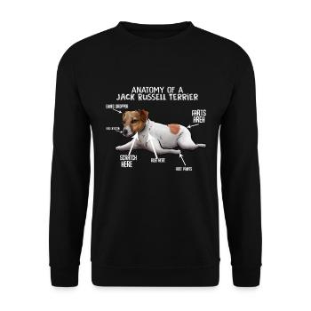 Jack Rusell Terrier - Unisex Sweatshirt - black - Front - Alina (178cm) & Michal (187cm)