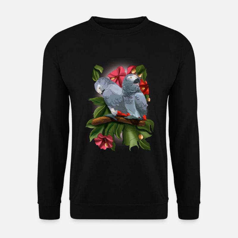 Perruche perroquet gris d'Afrique - Sweat-shirt Unisexe - noir