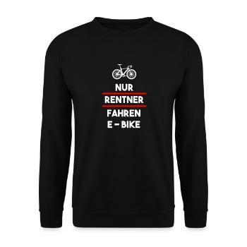 Seul locataire conduisant un t-shirt anti-vélo électrique - Sweat-shirt Unisexe - noir - Devant - Alina (178cm) & Michal (187cm)