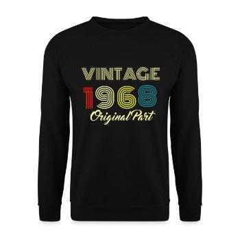 Vintage 1968 Original partie hommes femmes 52 anniversaire - Sweat-shirt Unisexe - noir - Devant - Alina (178cm) & Michal (187cm)