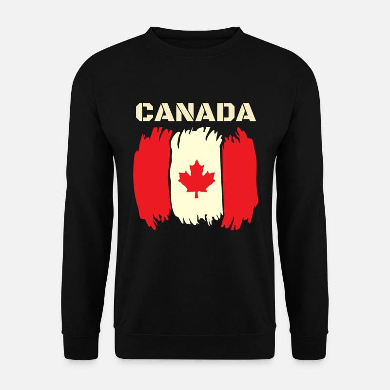 Souvenir du Canada Drapeau du Canada Cadeau de feuille d'érable du Canada - Sweat-shirt Unisexe - noir