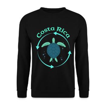 Costa Rica Vintage Tribal Turtle Gift Idea - Sweat-shirt Unisexe - noir - Devant - Alina (178cm) & Michal (187cm)