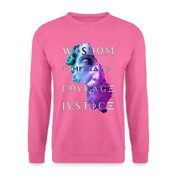 Marcus Virtues of Stoicism Wisdom Courage Justice - Unisex Sweatshirt - pink - Front