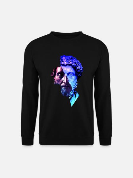 Stoicyzm Marcus Aurelius Purple Uniwersum Artwork - Bluza unisex - czarny