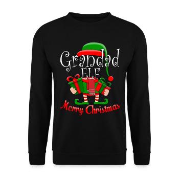 Grand-père Elf Famille Assorti cadeau de Pyjama de Noël - Sweat-shirt Unisexe - noir - Devant - Alina (178cm) & Michal (187cm)