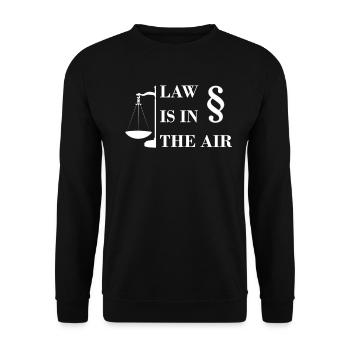 Cooles Law Is In The Air Shirt Geschenk - Unisex Pullover - Schwarz - Vorne - Alina (178cm) & Michal (187cm)