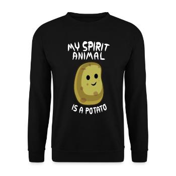 mon animal spirituel est une pomme de terre pommes de terre - Sweat-shirt Unisexe - noir - Devant - Alina (178cm) & Michal (187cm)