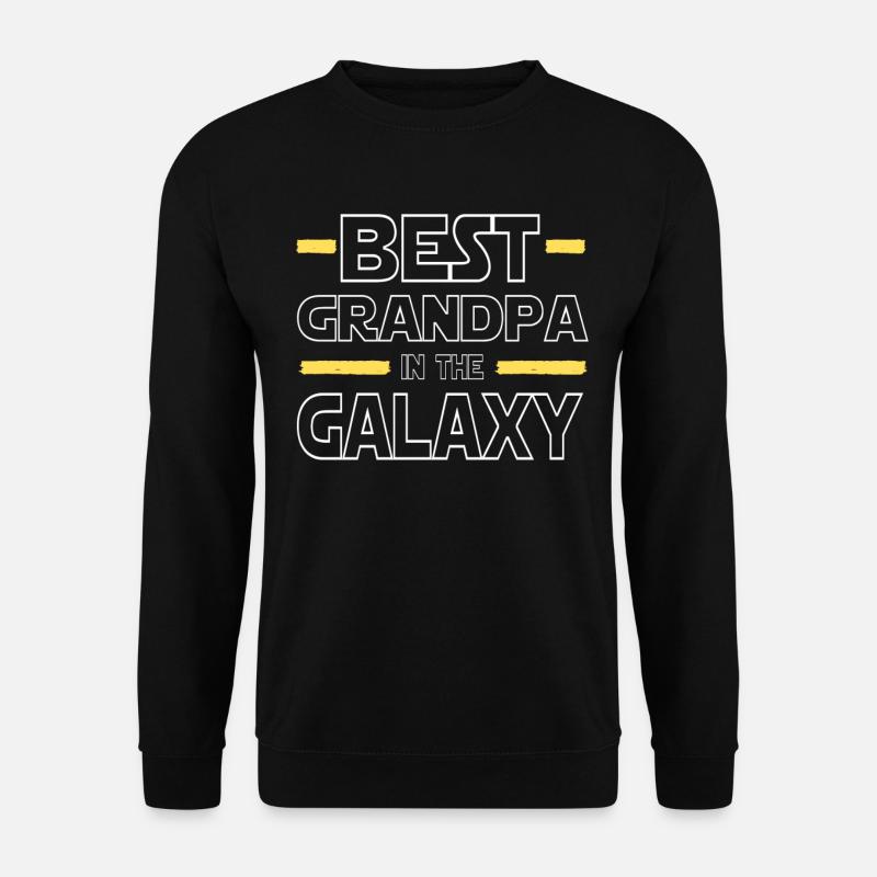 Best Grandpa In The Galaxy Shirt Geschenk - Unisex Pullover - Schwarz