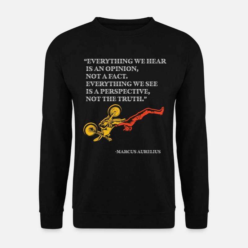Citation stoïcienne de Marc Aurèle, Illusion, Point de - Sweat-shirt Unisexe - noir