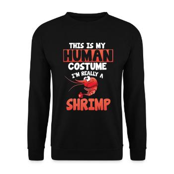 crevettes crevettes cancer costumes costume personnes - Sweat-shirt Unisexe - noir - Devant - Alina (178cm) & Michal (187cm)