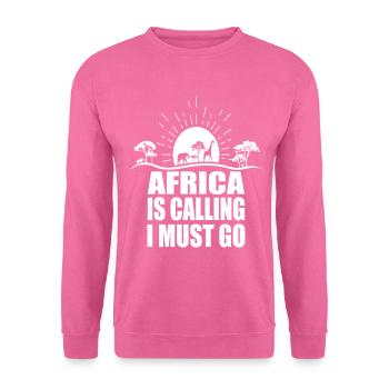 l'Afrique appelle l'Afrique m'appelle je dois partir en vacances - Sweat-shirt Unisexe - rose - Devant