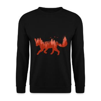 Fox Foxes - Unisex Sweatshirt - black - Front - Alina (178cm) & Michal (187cm)