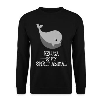 Baleine baleine béluga bélugas béluga baleine mer - Sweat-shirt Unisexe - noir - Devant - Alina (178cm) & Michal (187cm)