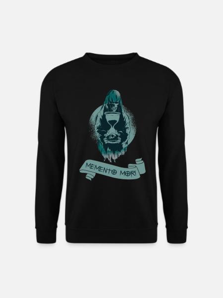 „Memento Mori”, Schädel, Tod, denk dran - Unisex Pullover - Schwarz
