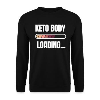 Cool Keto Body Loading Shirt Gift - Unisex Sweatshirt - black - Front - Alina (178cm) & Michal (187cm)