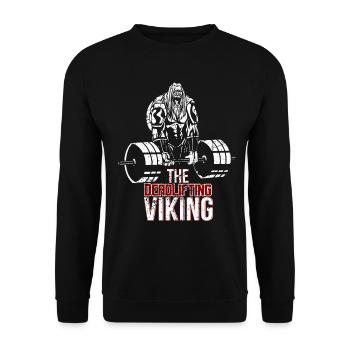 The Deadlifting Viking T-Shirt Gym Weightlifting - Sweat-shirt Unisexe - noir - Devant - Alina (178cm) & Michal (187cm)