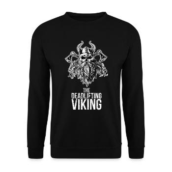 The Deadlifting Viking T-Shirt Gym Weightlifting - Sweat-shirt Unisexe - noir - Devant - Alina (178cm) & Michal (187cm)