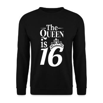 la reine 16 anniversaire adolescent fille reine - Sweat-shirt Unisexe - noir - Devant - Alina (178cm) & Michal (187cm)
