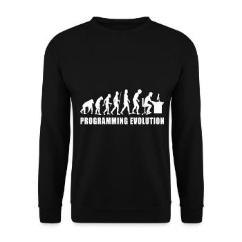 évolution de la programmation bogues de codage de code informatique - Sweat-shirt Unisexe - noir - Devant - Alina (178cm) & Michal (187cm)