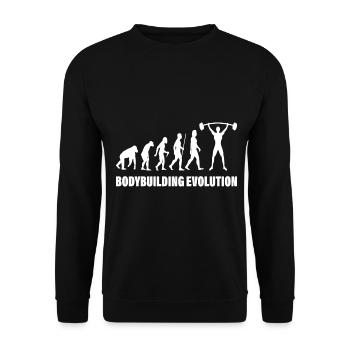 bodybuilding evolution weight training sports weights - Unisex Sweatshirt - black - Front - Alina (178cm) & Michal (187cm)