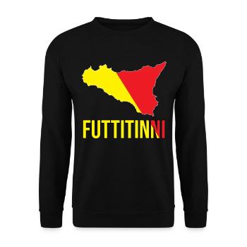 FUTTITINNI Sicilia Sicily Italy Italian Regalo Mag - Unisex Pullover - Schwarz - Vorne - Alina (178cm) & Michal (187cm)