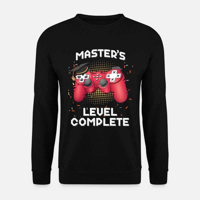 Master es Level Complete Gamer Class Of 2021 Gradua - Unisex Pullover - Schwarz