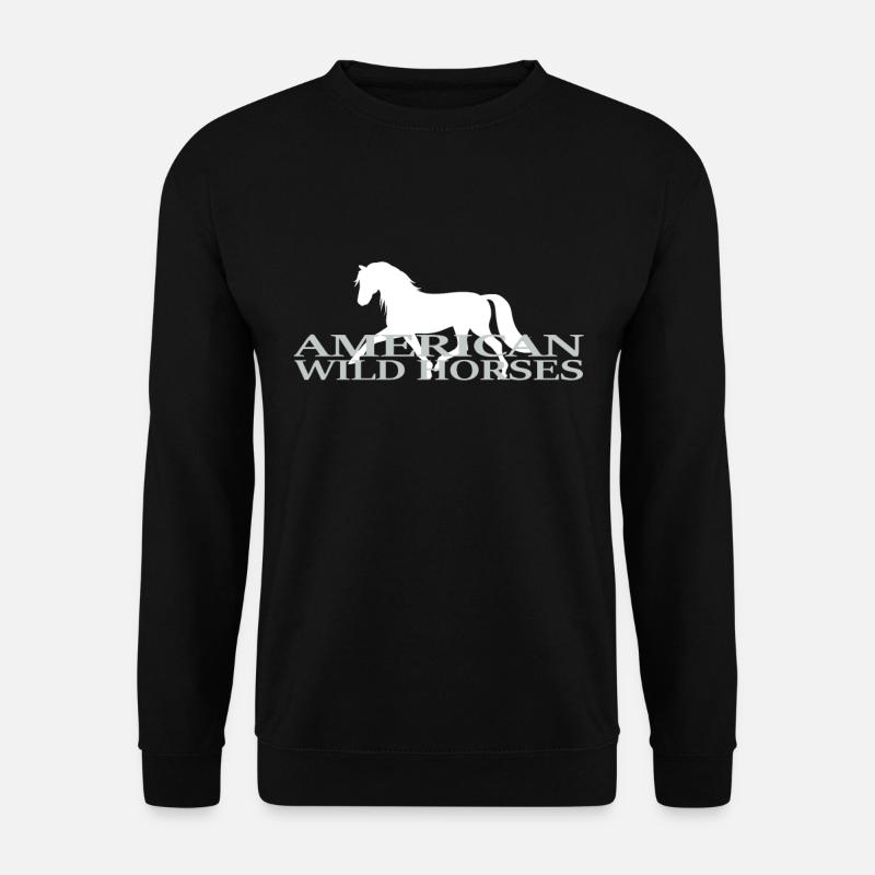 Pferde, Pferd, Westernreiten, Mädchen, Reiten - Unisex Pullover - Schwarz
