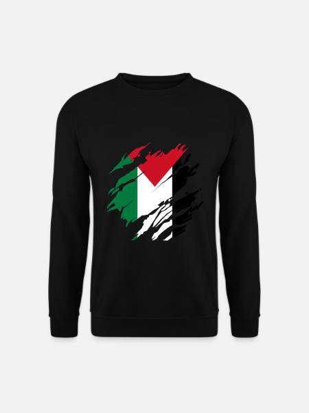 Gazastreifen Palestine Palästinensische Flagge - Unisex Pullover - Schwarz