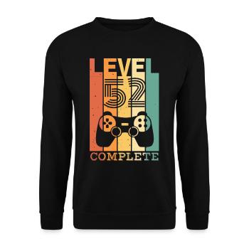 Retro Gamer Level 52 Complete Gifts 52.Anniversaire - Sweat-shirt Unisexe - noir - Devant - Alina (178cm) & Michal (187cm)