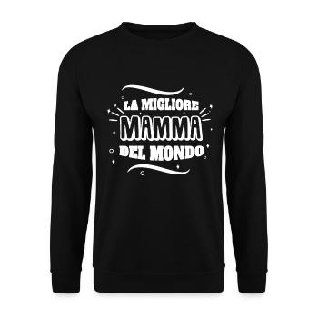 La Migliore Mamma del Mondo - Unisex Pullover - Schwarz - Vorne - Alina (178cm) & Michal (187cm)