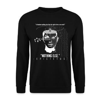 Epictetus, Stoicism Philosophy, Freedom Quote - Unisex Sweatshirt - black - Front - Alina (178cm) & Michal (187cm)