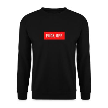 FUCK OFF RED - Unisex Sweatshirt - black - Front - Alina (178cm) & Michal (187cm)