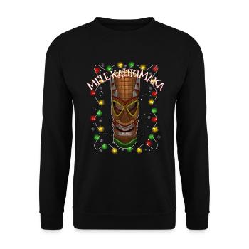 Mele Kalikimaka Hawaii Joyeux Noël, Vacances - Sweat-shirt Unisexe - noir - Devant - Alina (178cm) & Michal (187cm)